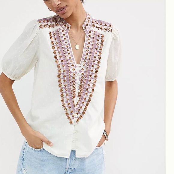 NWT Anthropologie Forever That Girl blouse size 8 - Picture 1 of 13